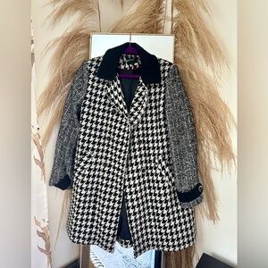 Express Houndstooth Wool Coat